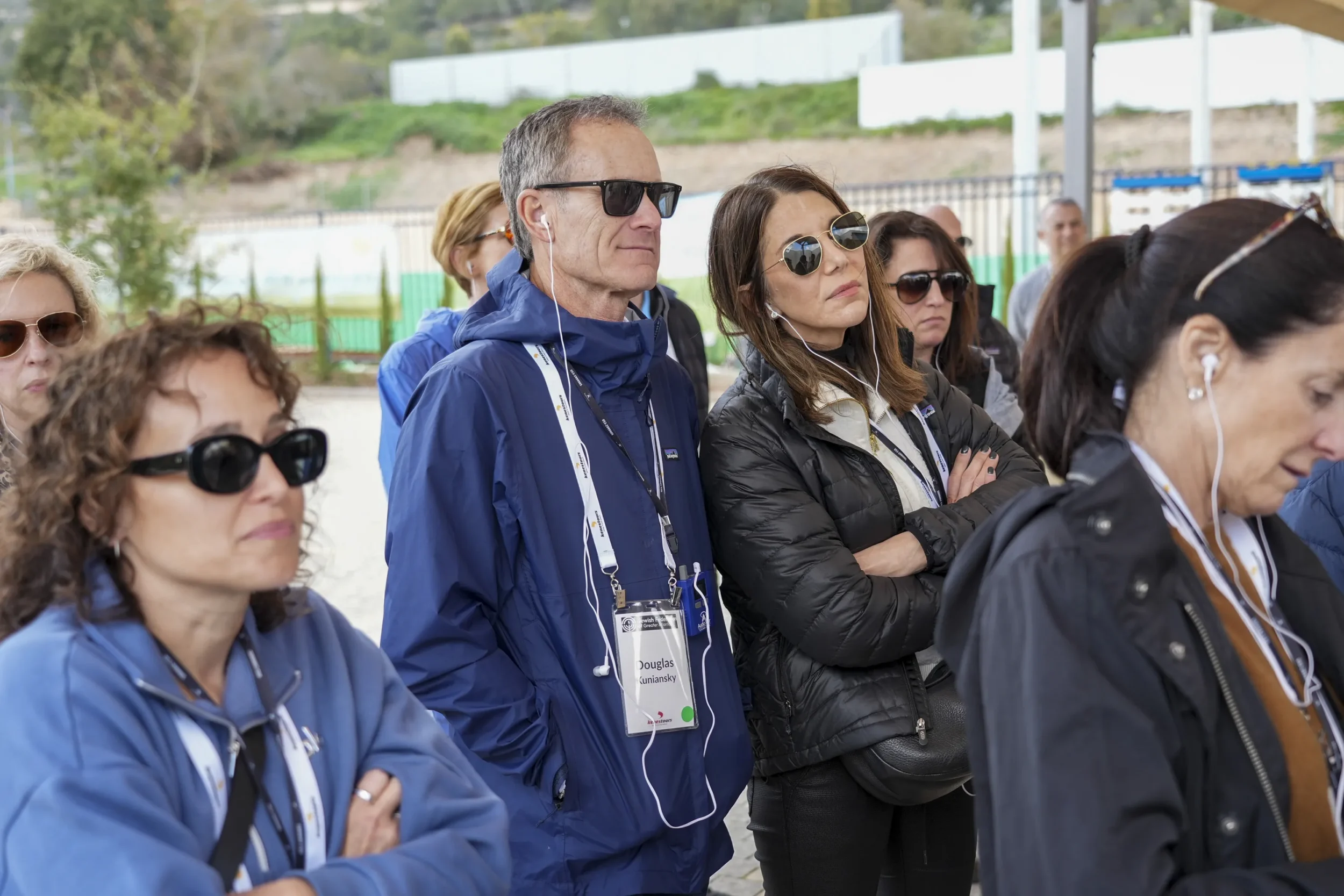 2026 Solidarity Journey to Israel Participants listening to someone speak