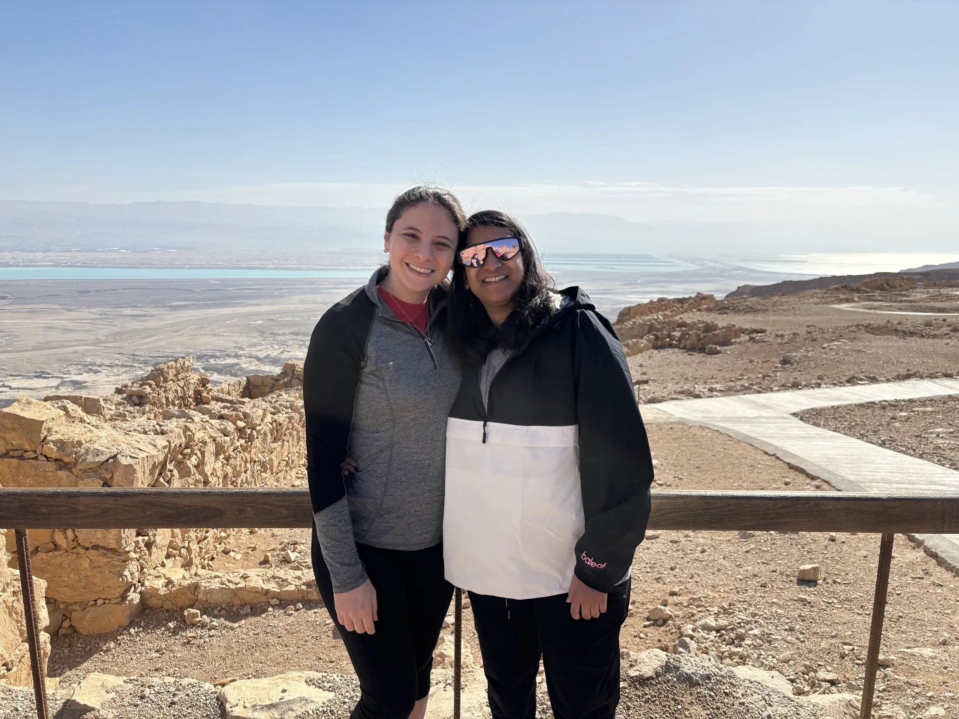 Honeymoon Israel Couple from Atlanta poses for photo