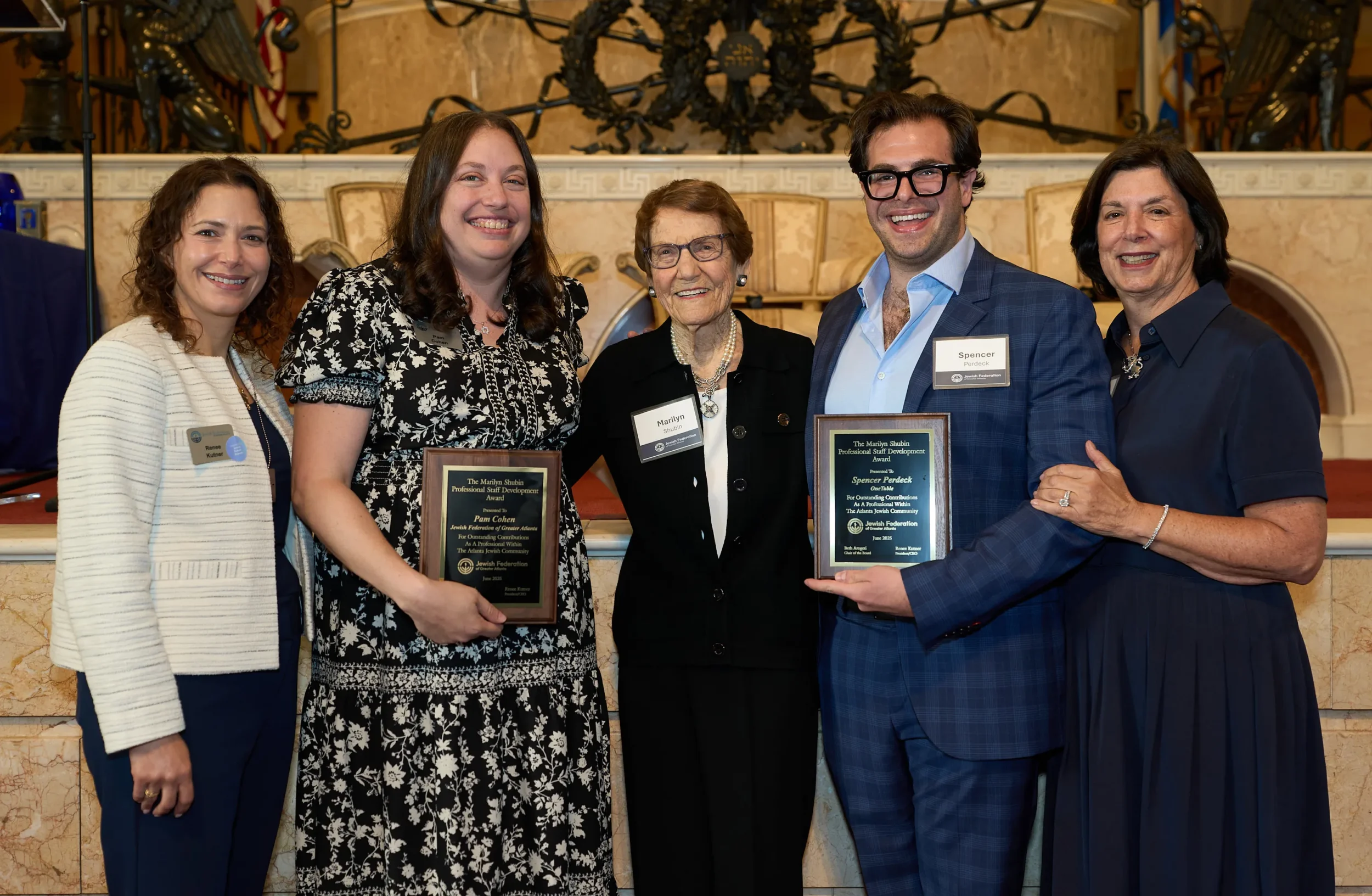 Pam Cohen and Spencer Perdeck receiving 2025 Annual Award