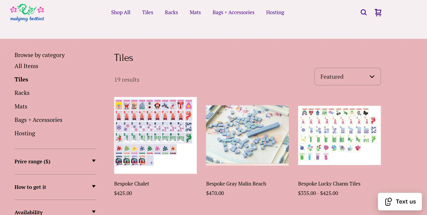 Mahjong Besties website