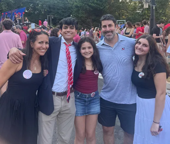 Traci JTeen parent with her family